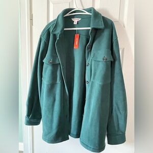 Women’s Green button-up fleece  Jacket/shacket